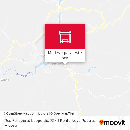 Rua Felisberto Leopoldo, 724 | Ponte Nova Papéis mapa