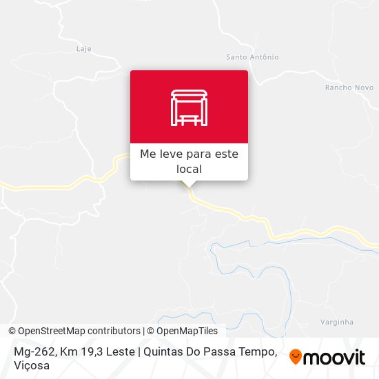 Mg-262, Km 19,3 Leste | Quintas Do Passa Tempo mapa