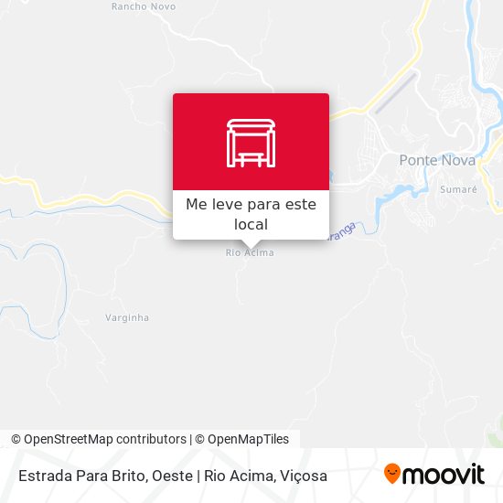 Estrada Para Brito, Oeste | Rio Acima mapa