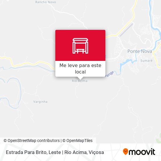 Estrada Para Brito, Leste | Rio Acima mapa