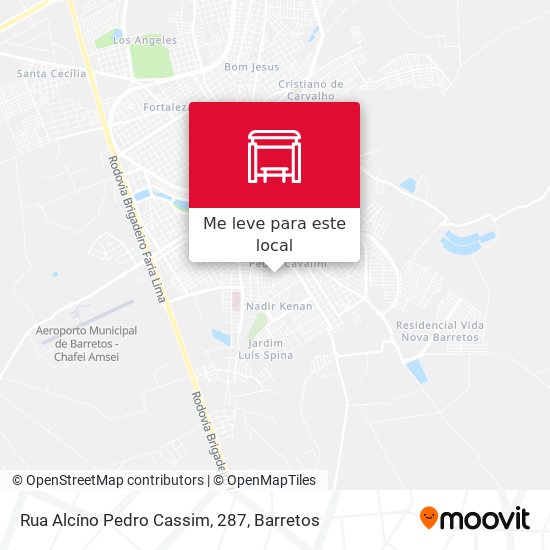 Rua Alcíno Pedro Cassim, 287 mapa