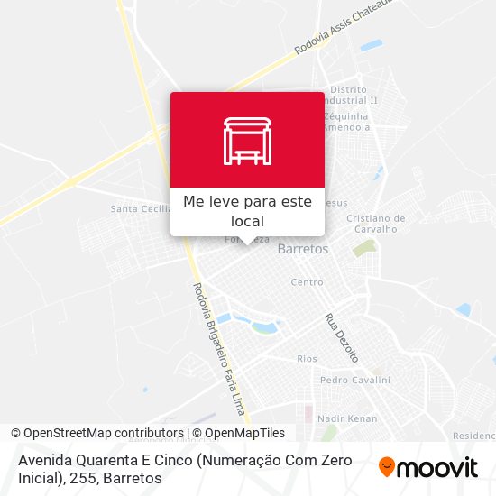 Avenida Quarenta E Cinco (Numeração Com Zero Inicial), 255 mapa