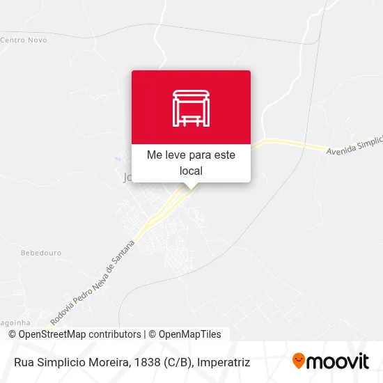 Rua Simplicio Moreira, 1838 (C / B) mapa