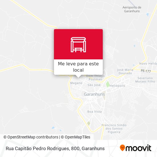 Rua Capitão Pedro Rodrigues, 800 mapa