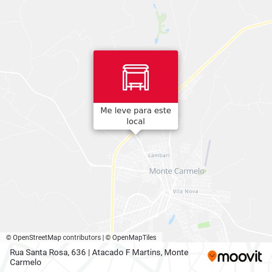 Rua Santa Rosa, 636 | Atacado F Martins mapa