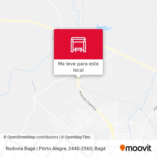 Rodovia Bagé | Pôrto Alegre, 2440-2560 mapa