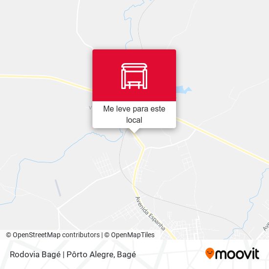 Rodovia Bagé | Pôrto Alegre mapa