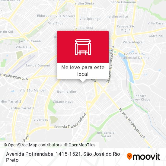 Avenida Potirendaba, 1415-1521 mapa