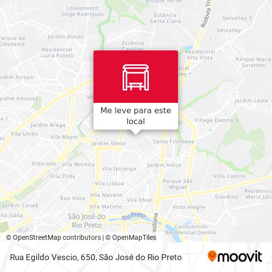 Rua Egildo Vescio, 650 mapa