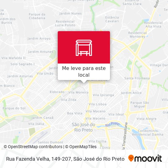 Rua Fazenda Velha, 149-207 mapa