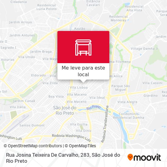 Rua Josina Teixeira De Carvalho, 283 mapa