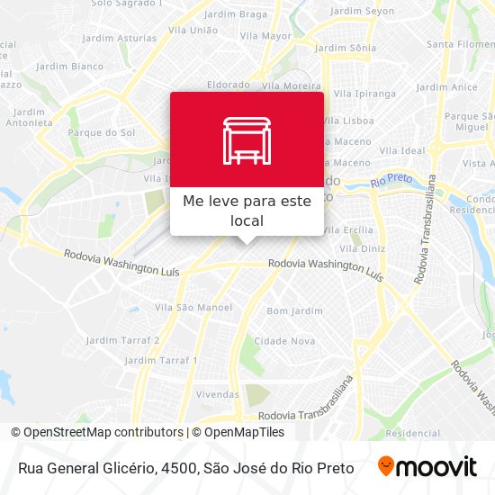 Rua General Glicério, 4500 mapa