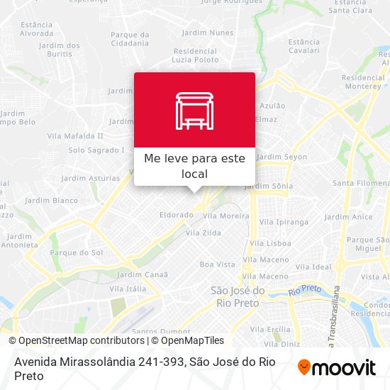 Avenida Mirassolândia 241-393 mapa