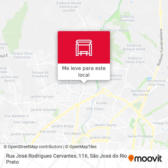 Rua José Rodrigues Cervantes, 116 mapa