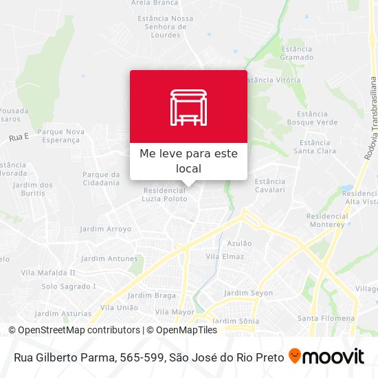 Rua Gilberto Parma, 565-599 mapa