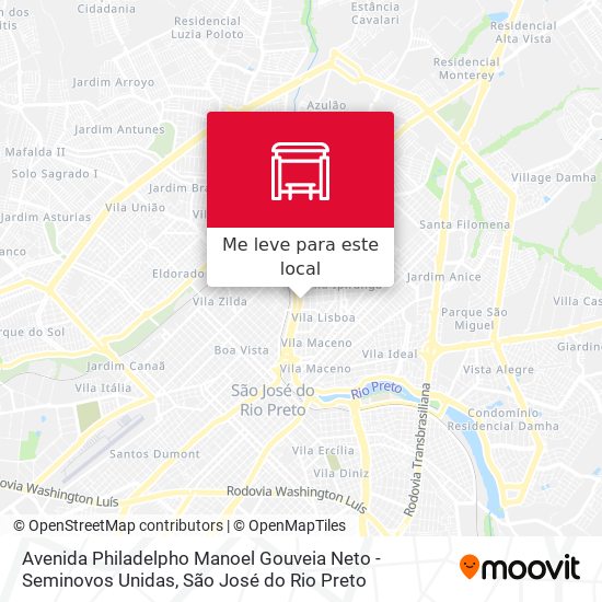 Avenida Philadelpho Manoel Gouveia Neto - Seminovos Unidas mapa