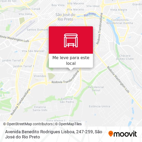 Avenida Benedito Rodrigues Lisboa, 247-259 mapa