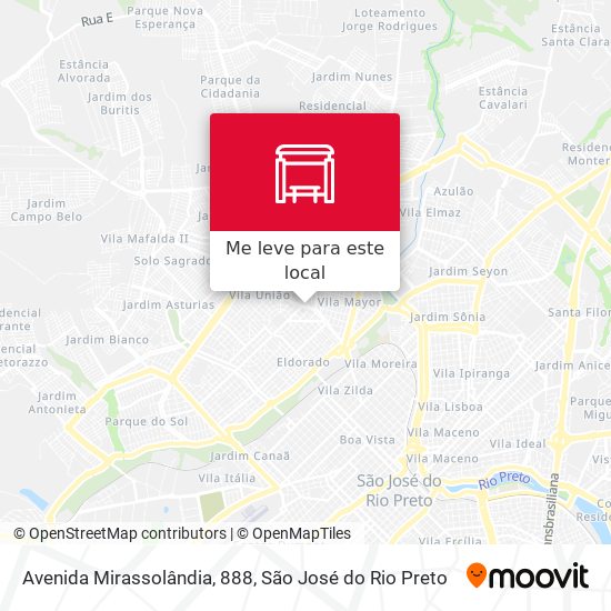 Avenida Mirassolândia, 888 mapa
