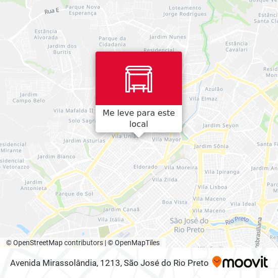 Avenida Mirassolândia, 1213 mapa