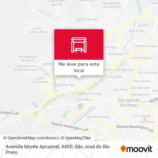 Avenida Monte Aprazível, 4400 mapa