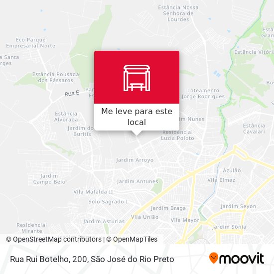 Rua Rui Botelho, 200 mapa