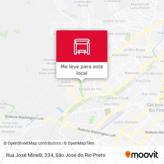 Rua José Minelli, 334 mapa