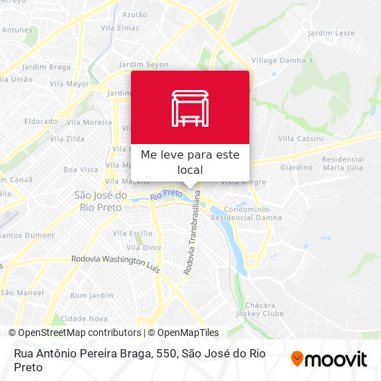 Rua Antônio Pereira Braga, 550 mapa