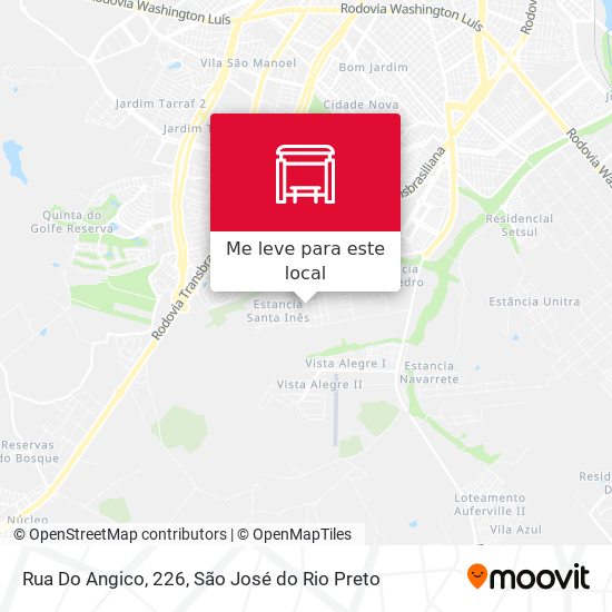 Rua Do Angico, 226 mapa