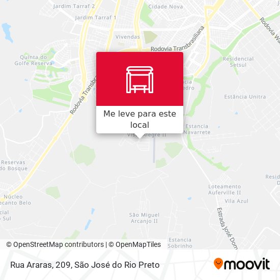 Rua Araras, 209 mapa