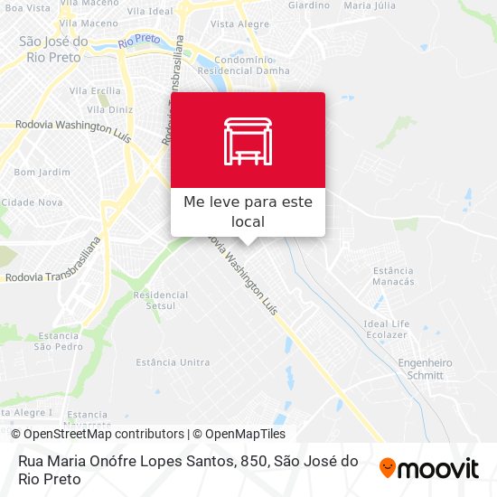 Rua Maria Onófre Lopes Santos, 850 mapa