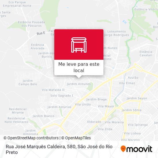 Rua José Marquês Caldeira, 580 mapa