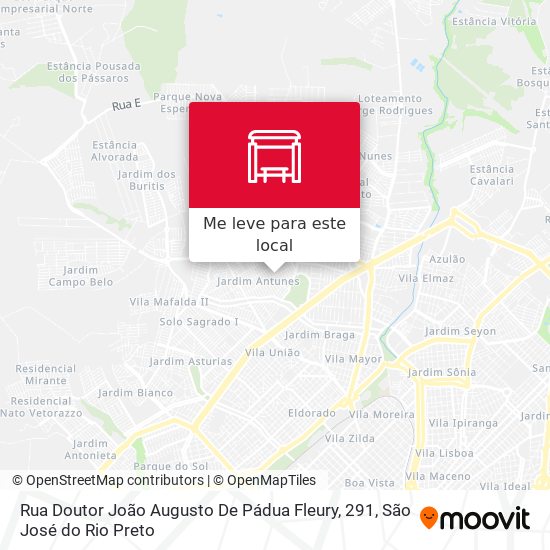 Rua Doutor João Augusto De Pádua Fleury, 291 mapa