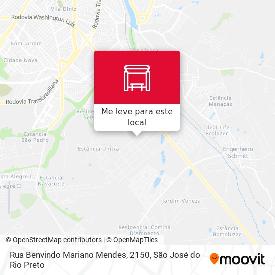Rua Benvindo Mariano Mendes, 2150 mapa