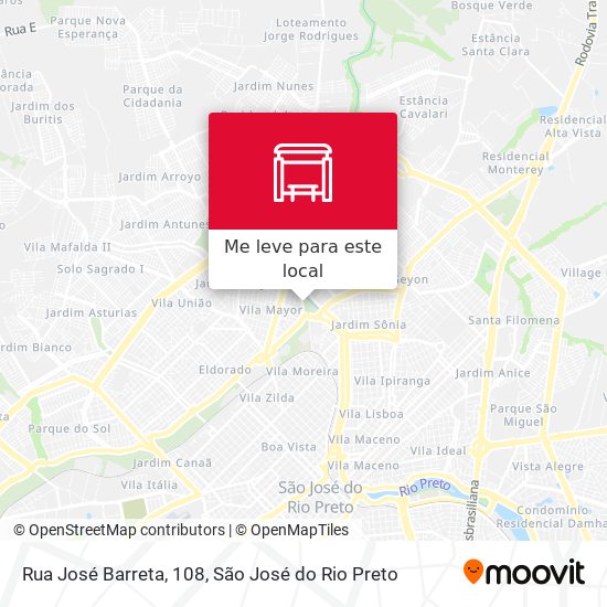 Rua José Barreta, 108 mapa
