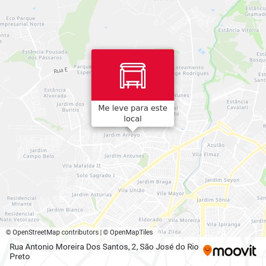 Rua Antonio Moreira Dos Santos, 2 mapa