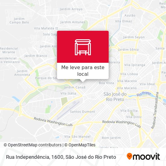 Rua Independência, 1600 mapa