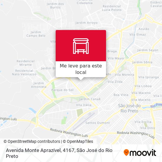 Avenida Monte Aprazível, 4167 mapa