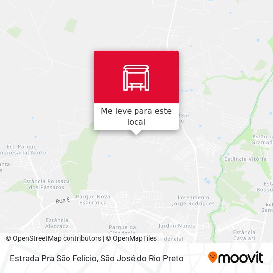 Estrada Pra São Felício mapa