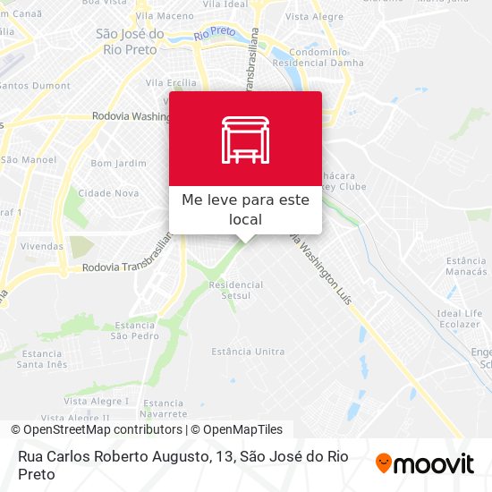 Rua Carlos Roberto Augusto, 13 mapa