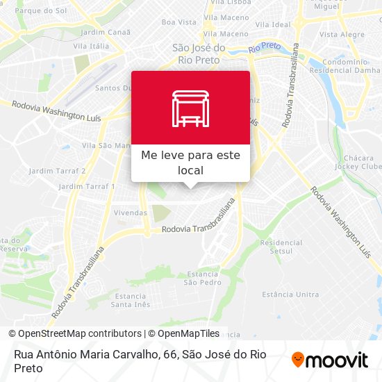 Rua Antônio Maria Carvalho, 66 mapa