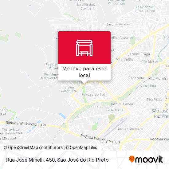 Rua José Minelli, 450 mapa