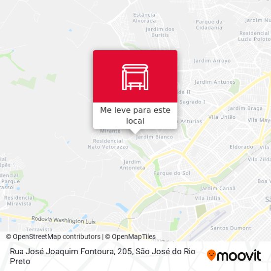Rua José Joaquim Fontoura, 205 mapa