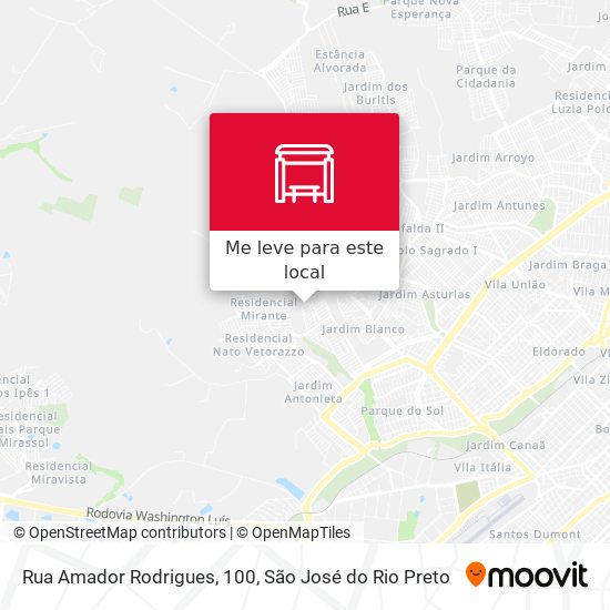 Rua Amador Rodrigues, 100 mapa