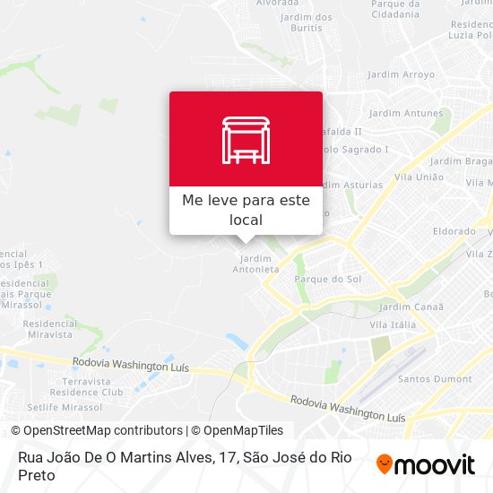 Rua João De O Martins Alves, 17 mapa