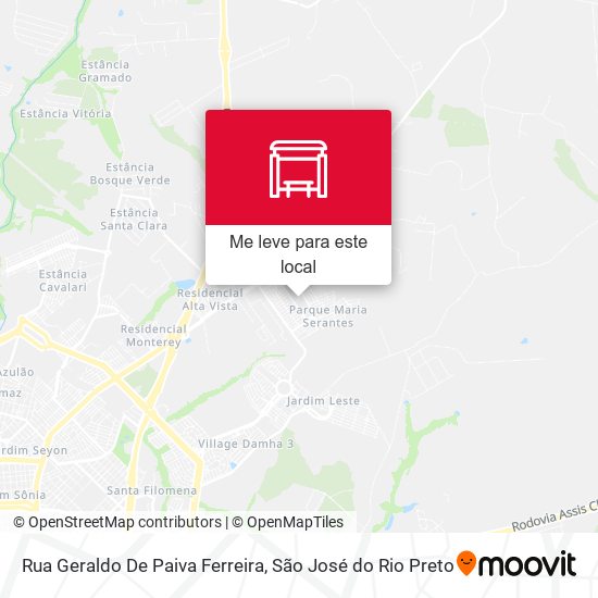 Rua Geraldo De Paiva Ferreira mapa