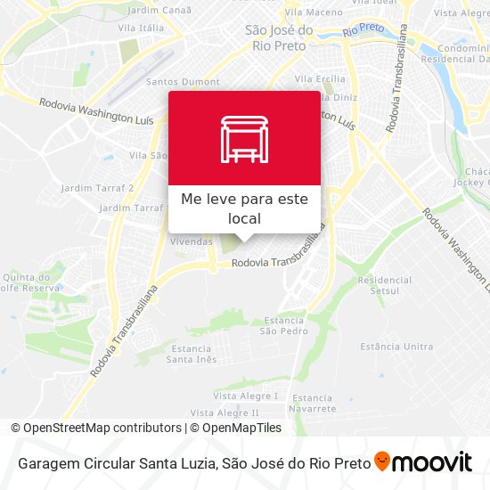 Garagem Circular Santa Luzia mapa