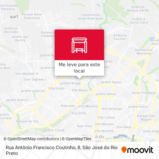 Rua Antônio Francisco Coutinho, 8 mapa
