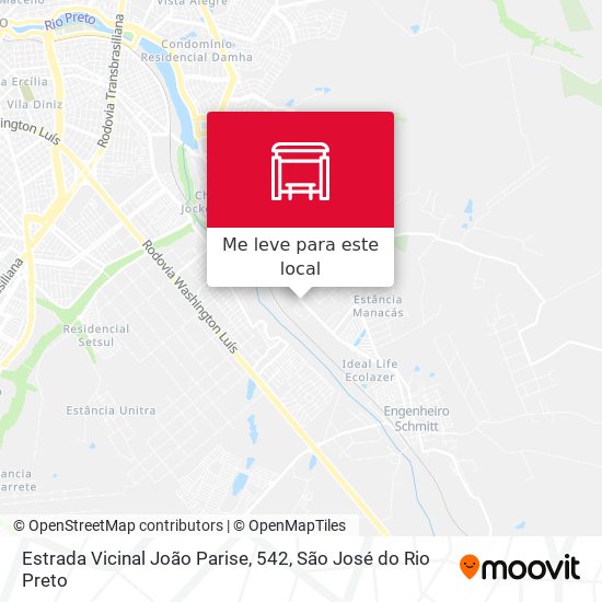 Estrada Vicinal João Parise, 542 mapa