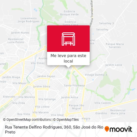 Rua Tenente Delfino Rodrigues, 360 mapa