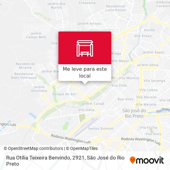 Rua Otília Teixeira Benvindo, 2921 mapa